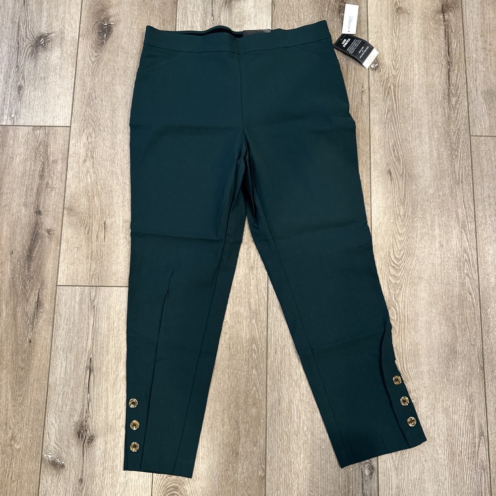 Women's‎ Roz & Ali Dark Green Pants Size 12 NWT  ( 34x26 ) #958